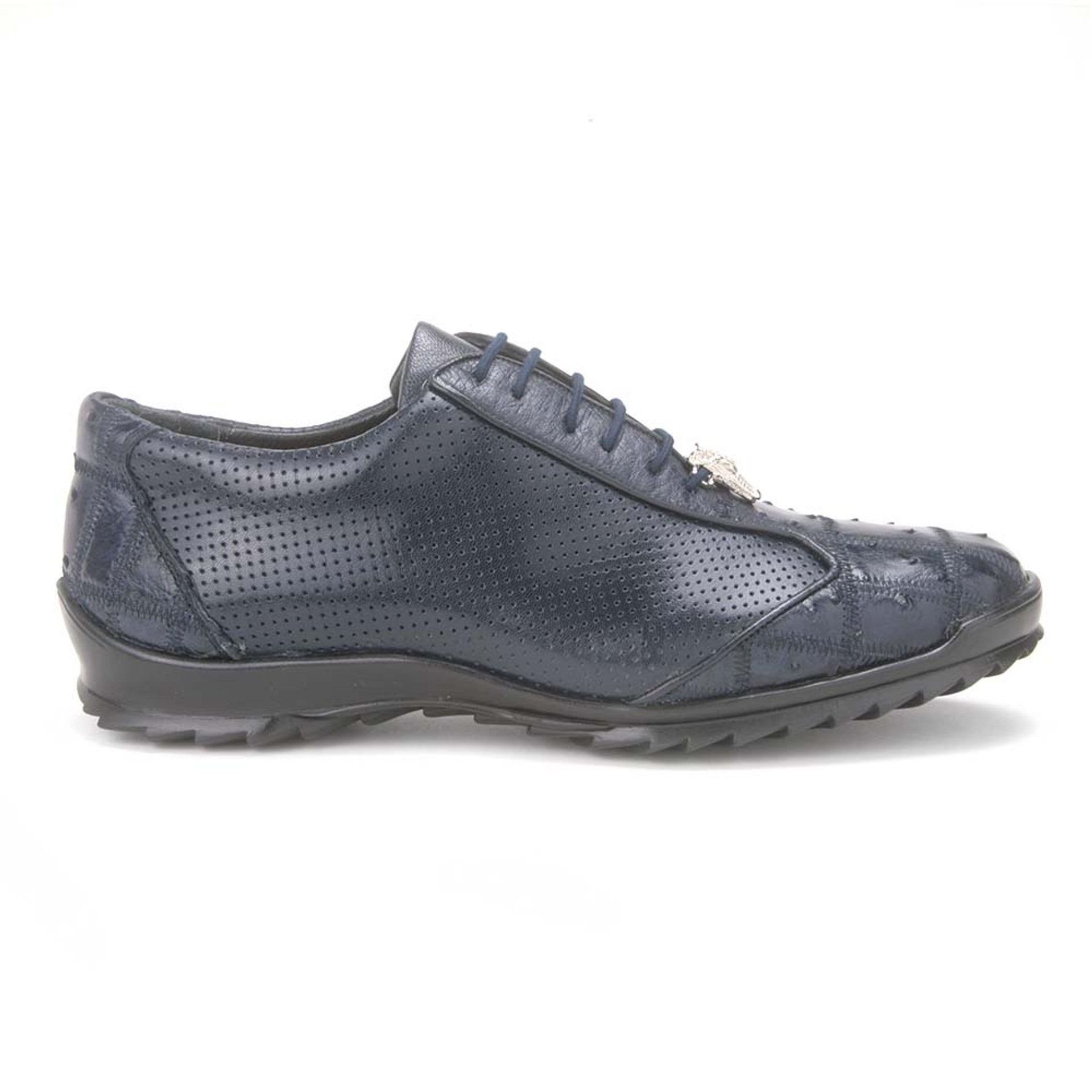 Navy Ostrich Patch Work Men's Sneaker