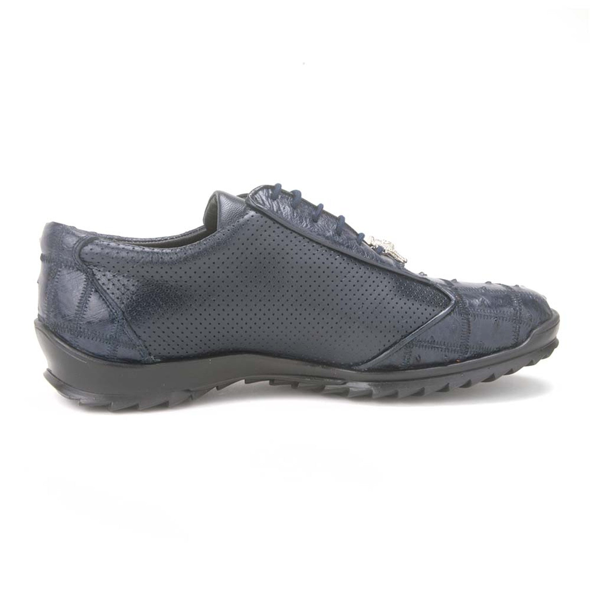 Navy Ostrich Patch Work Men's Sneaker