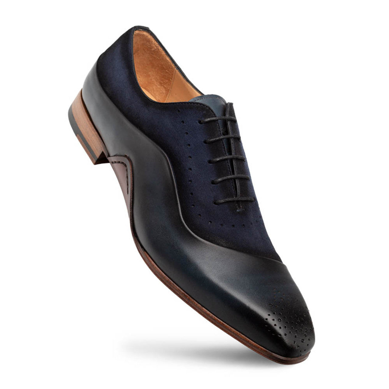 Mezlan Affari Navy Medallion Toe Oxford Shoes