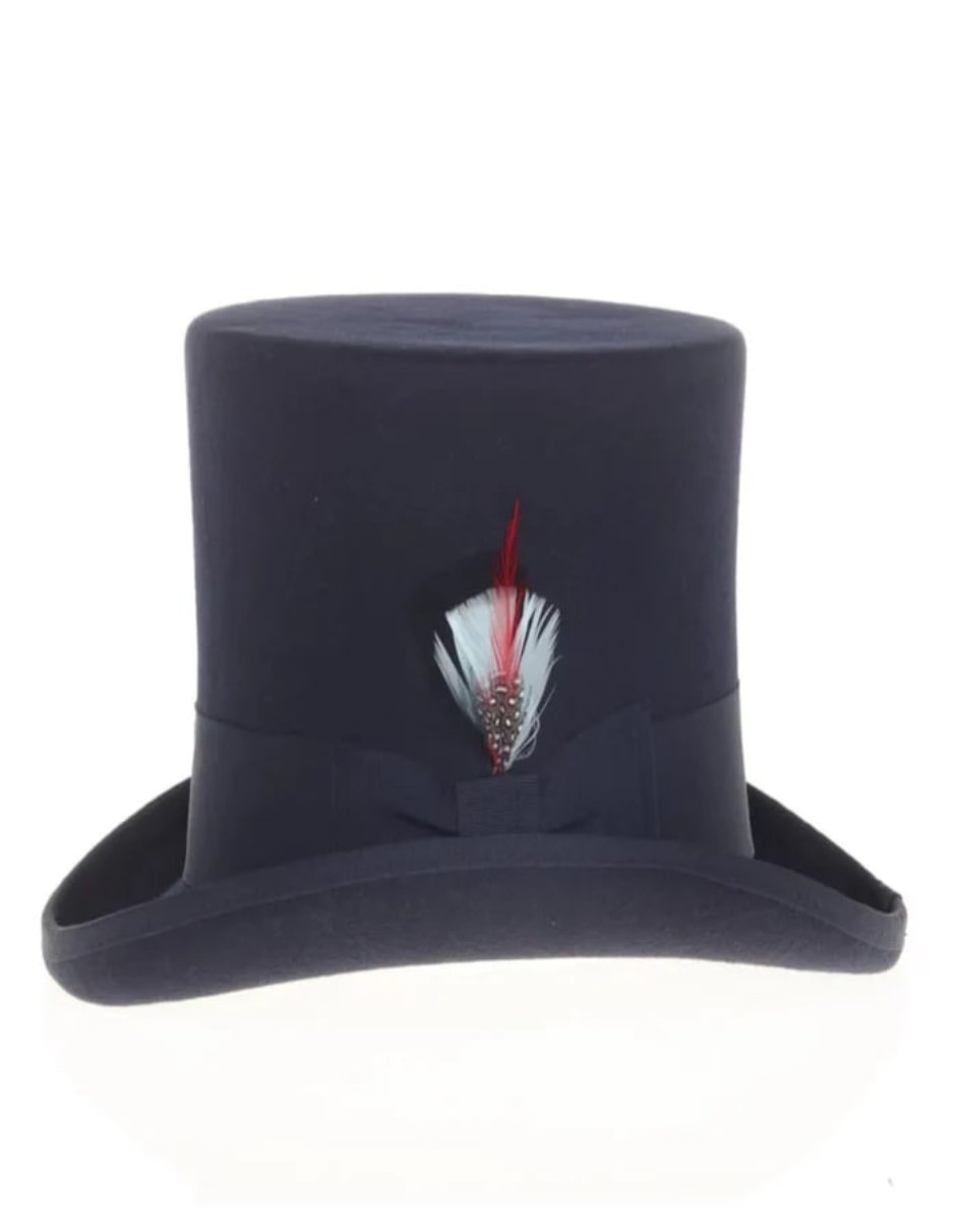 Victorian Steampunk Felt Top Navy Hat