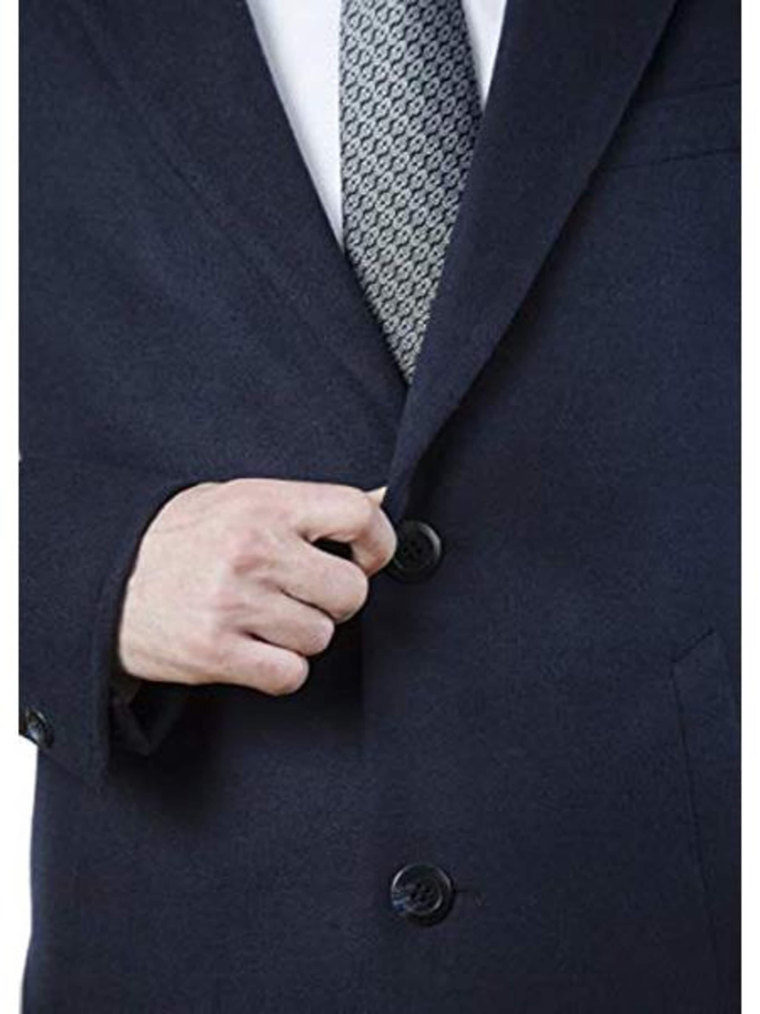 Modern Fit Navy Dress Topcoat for Men