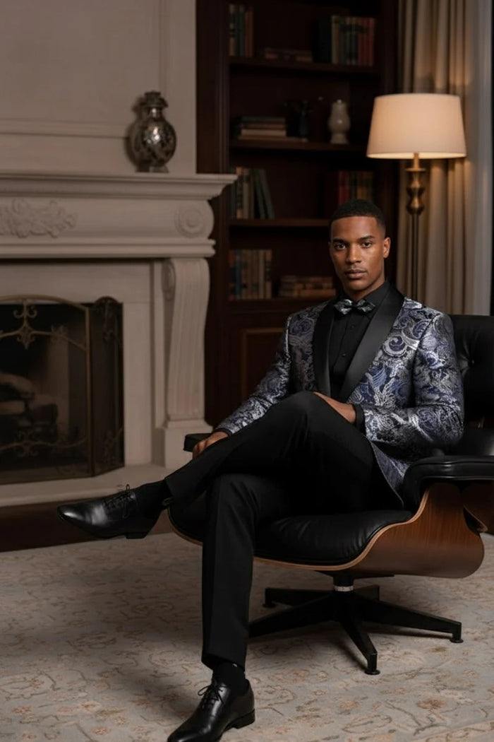 Navy Tuxedo Jacket