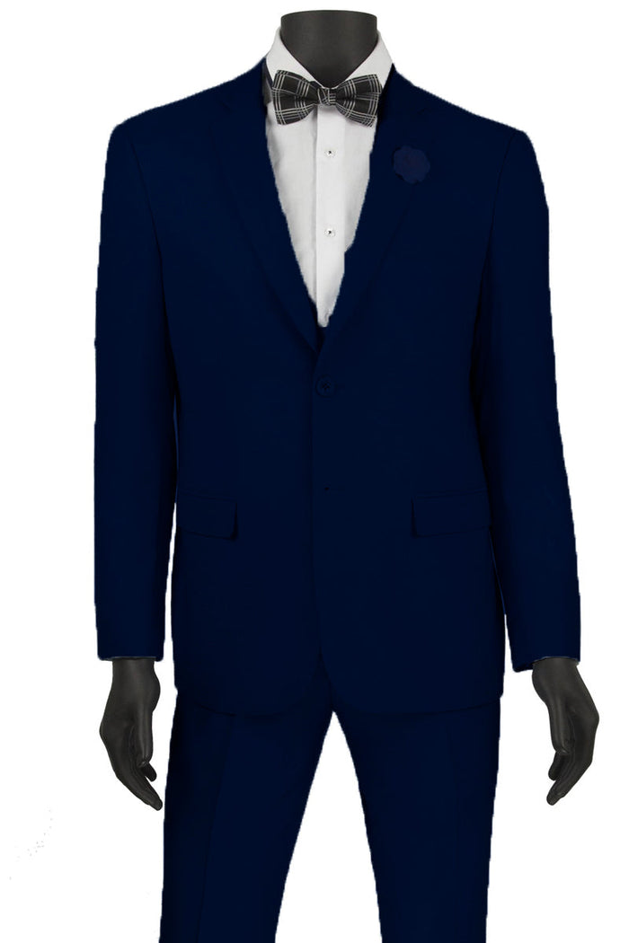 Navy Slim Fit Wool Feel Suit for Men