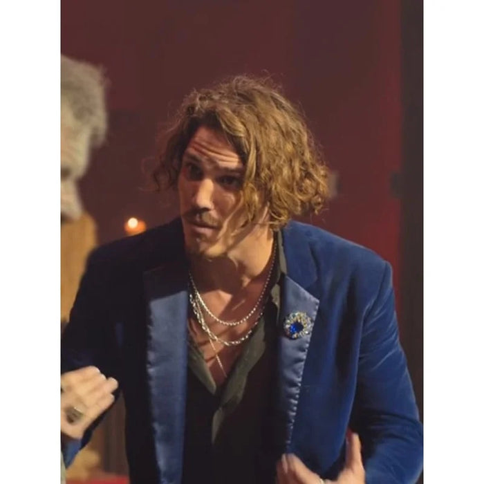 A Vampire in the Family 2026 Blue Velvet Suit
