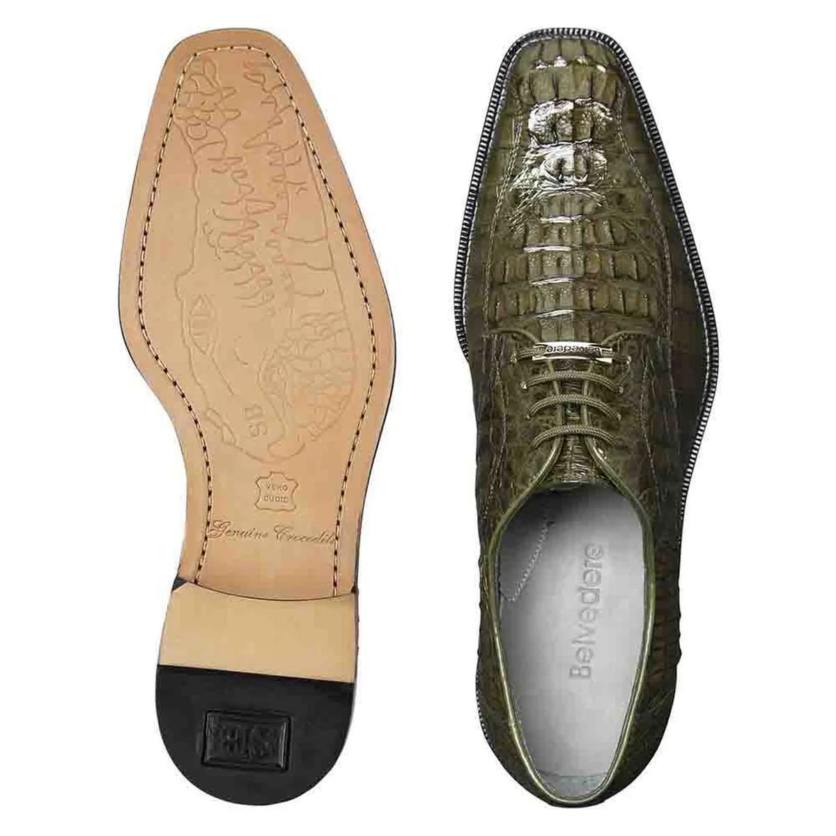Belvedere Chapo Crocodile Hornback Oxfords