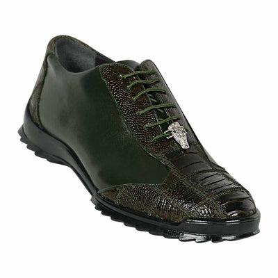 Los Altos Olive Ostrich Leg Sneakers