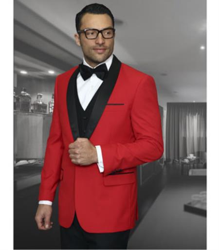 Men's Red Shawl Lapel Side Vented Velvet Velour Cheap Priced Jacket For Mens