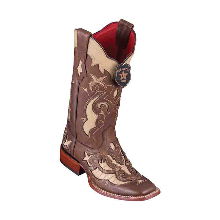 Los Altos Teju Lizard Oryx Square Toe Womens Boot