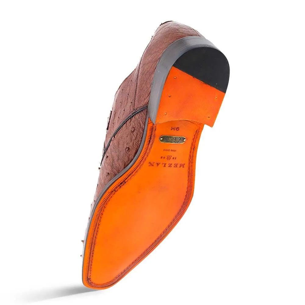 Ostrich Leg Monk Strap Shoes by Mezlan