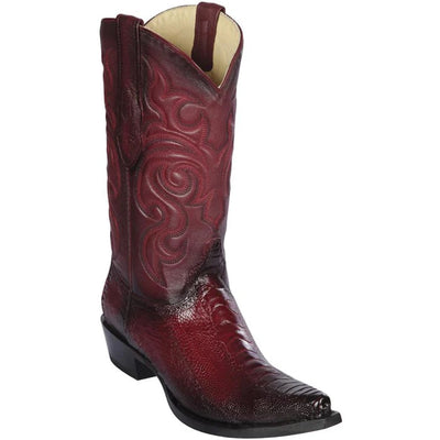 Ostrich Leg Snip Toe Cowboy Boots by Los Altos