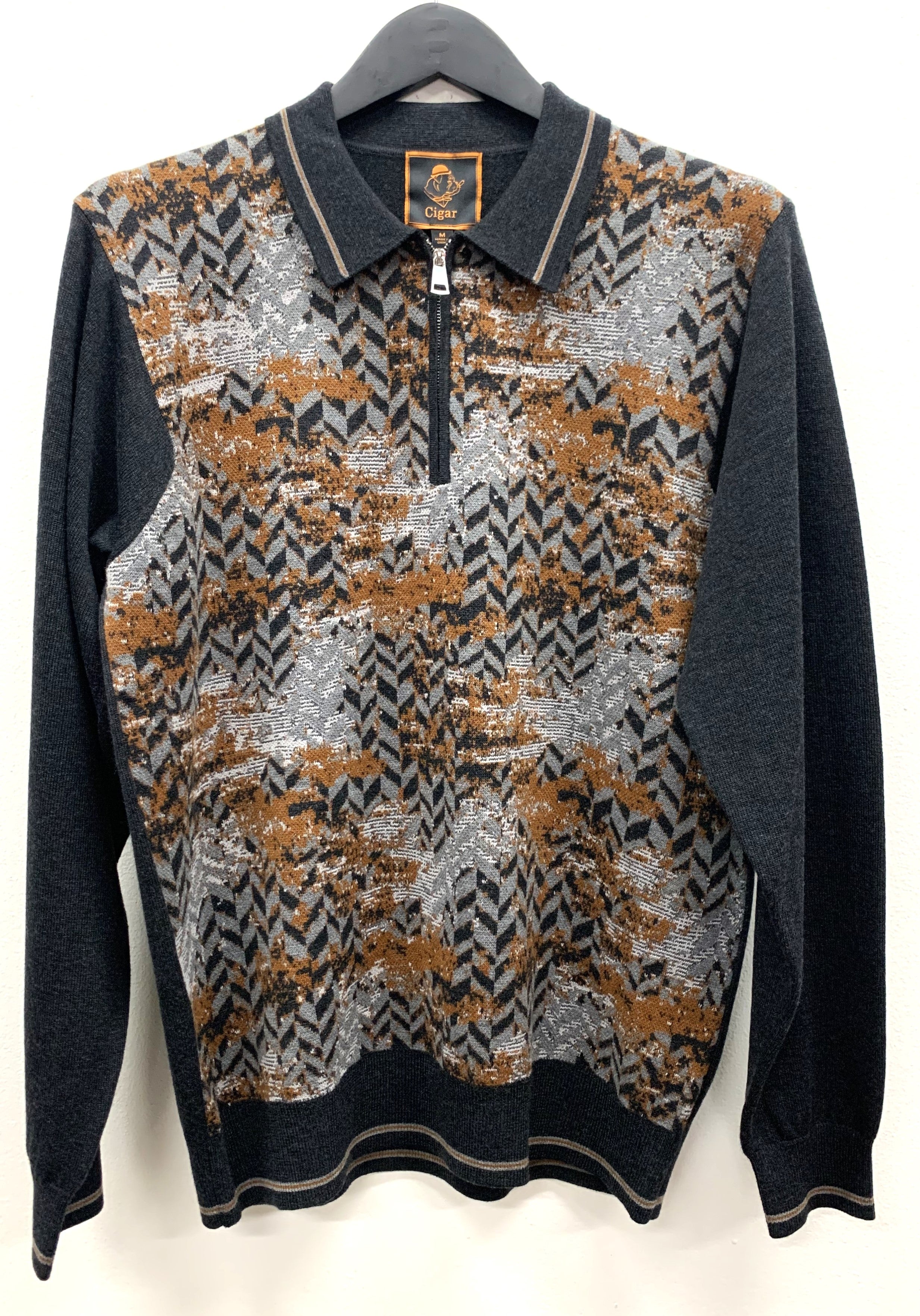 Cigar Couture 1/4 Zipper Polo Sweater