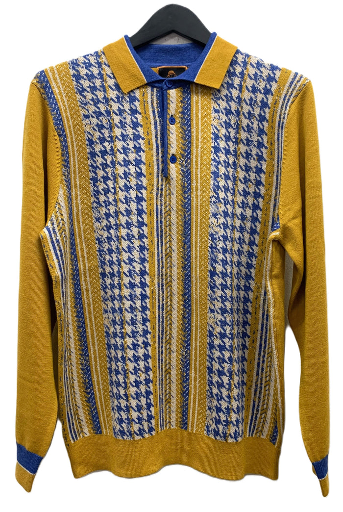 Cigar Couture Gold 3 Button Polo Sweater