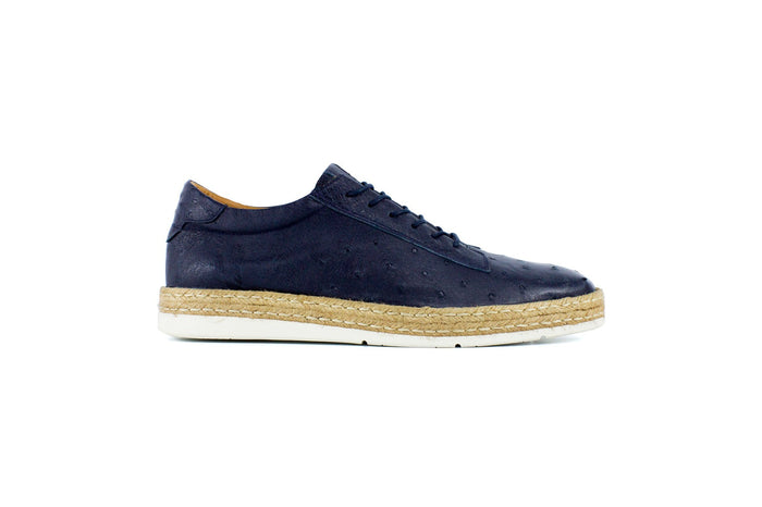 P0102 Monaco Genuine Ostrich Sport- Navy
