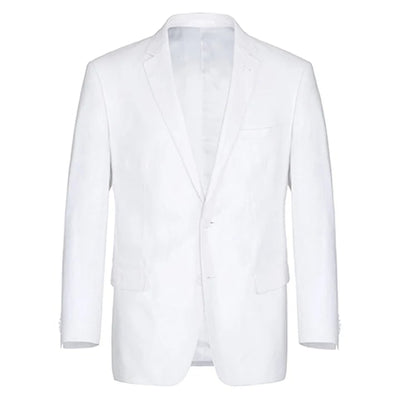 Classic White Linen Groom Suit