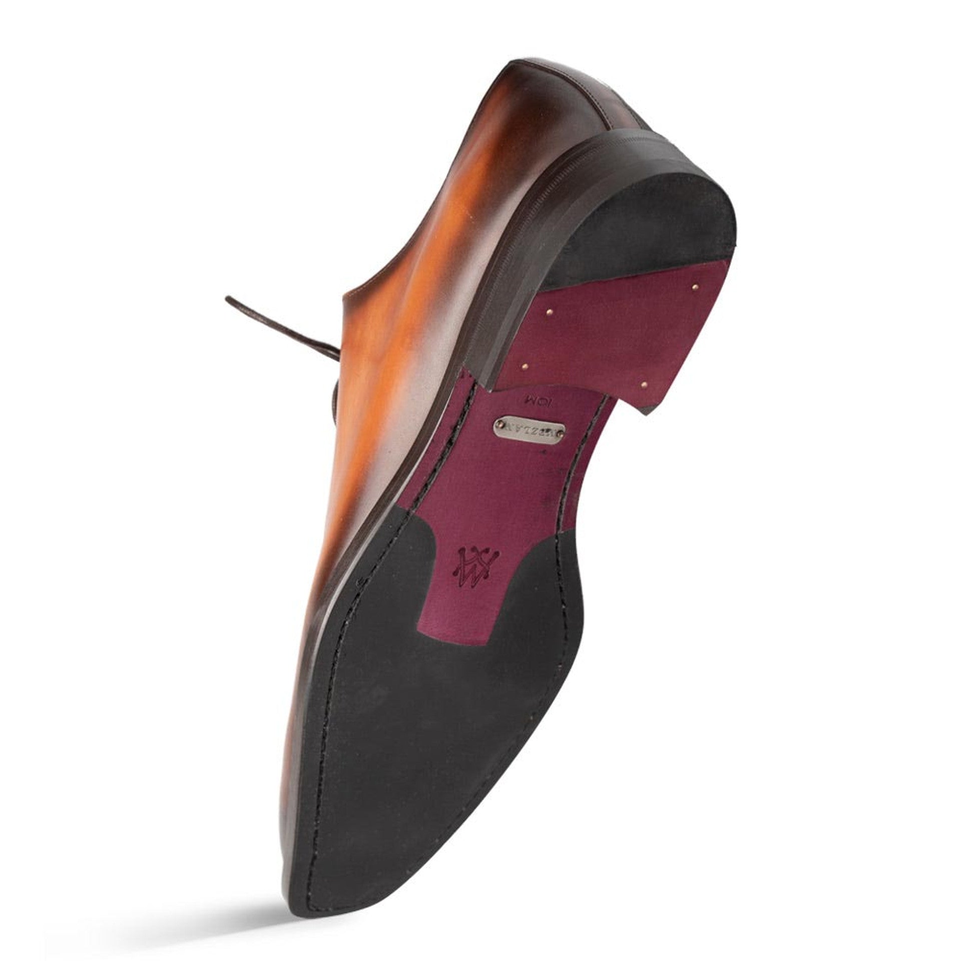 Mezlan Cupula Patina Oxford Tan Leather Shoes