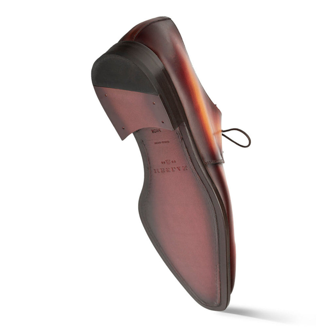 Principe Tan/Rust Patina Leather MenŸ??s Derby Shoes By Mezlan Made In Spain Brand