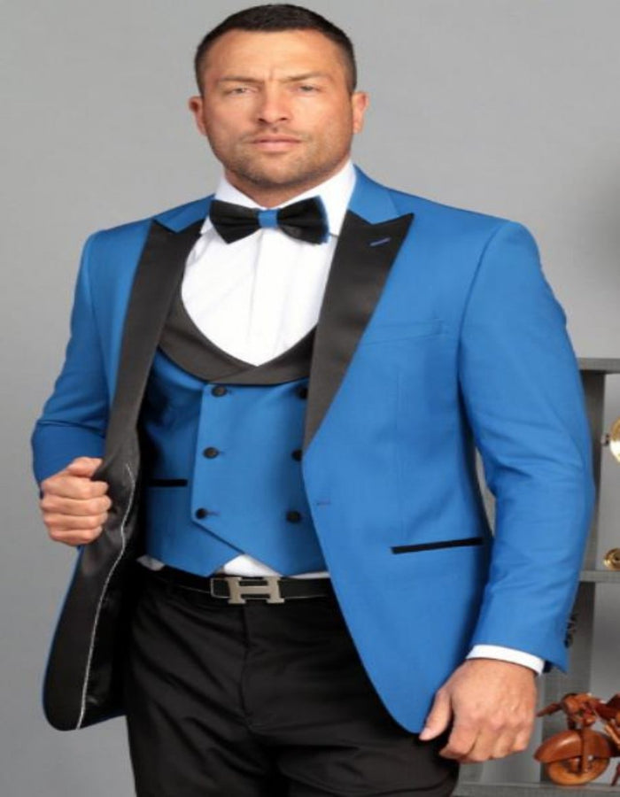 Royal One Button Peak Lapel Suit for Men