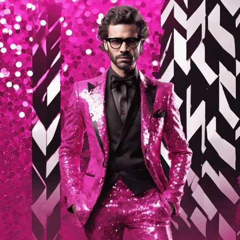 Men’s Sequin Party Suit