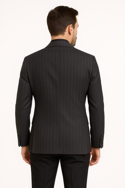 Charcoal Grey 1920s Pinstripe Sport Coat