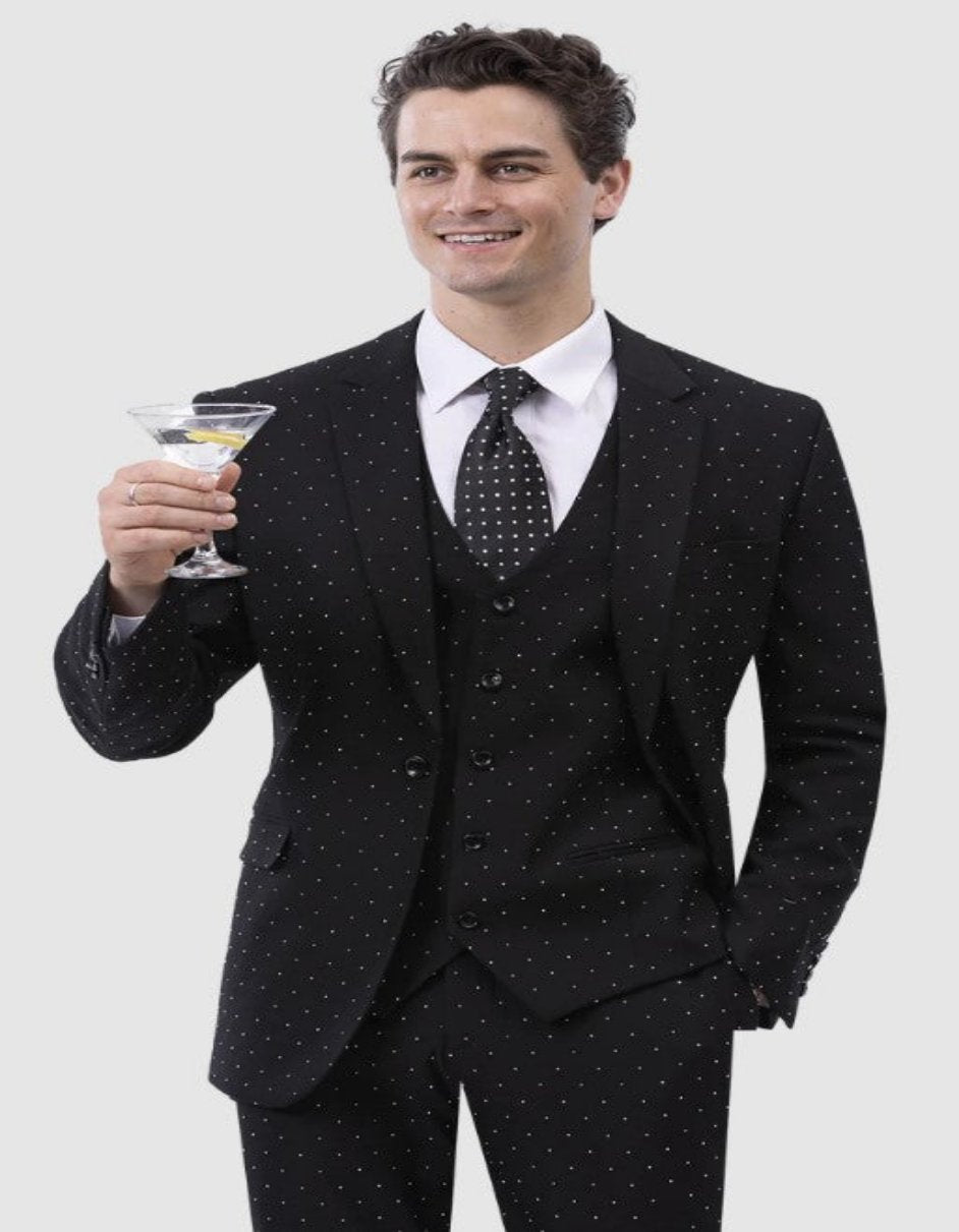 Polka Dot Blazer with Black Pants