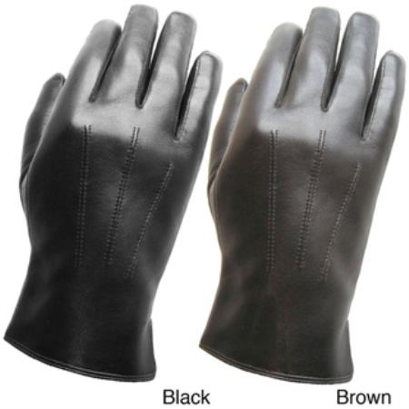 Men's Premium Leather Gloves Black,Brown Big and Tall Bomber Jacket