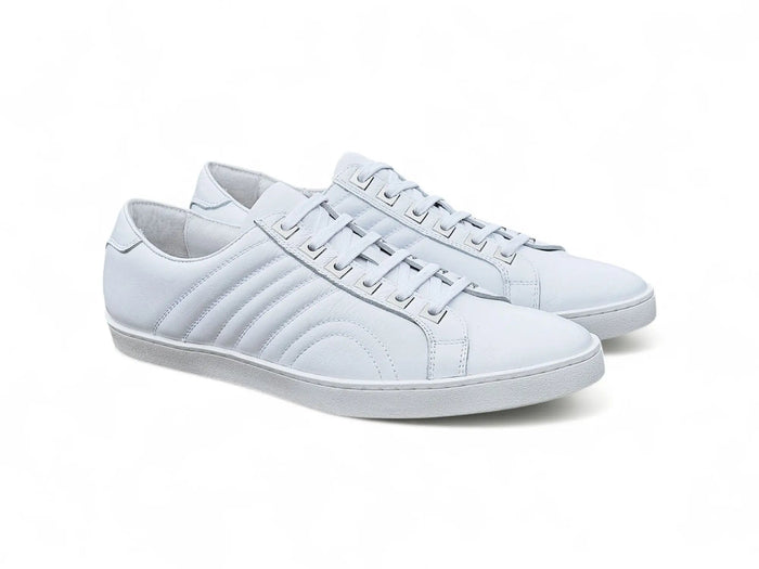Primo Hand Burnished Leather Sneakers Carrucci