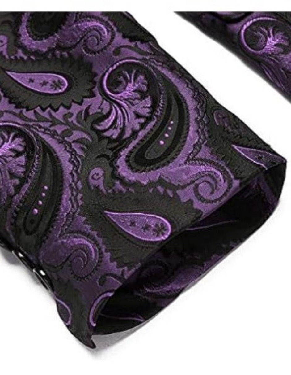 Purple Paisley Tuxedo Blazer for Mardi Gras