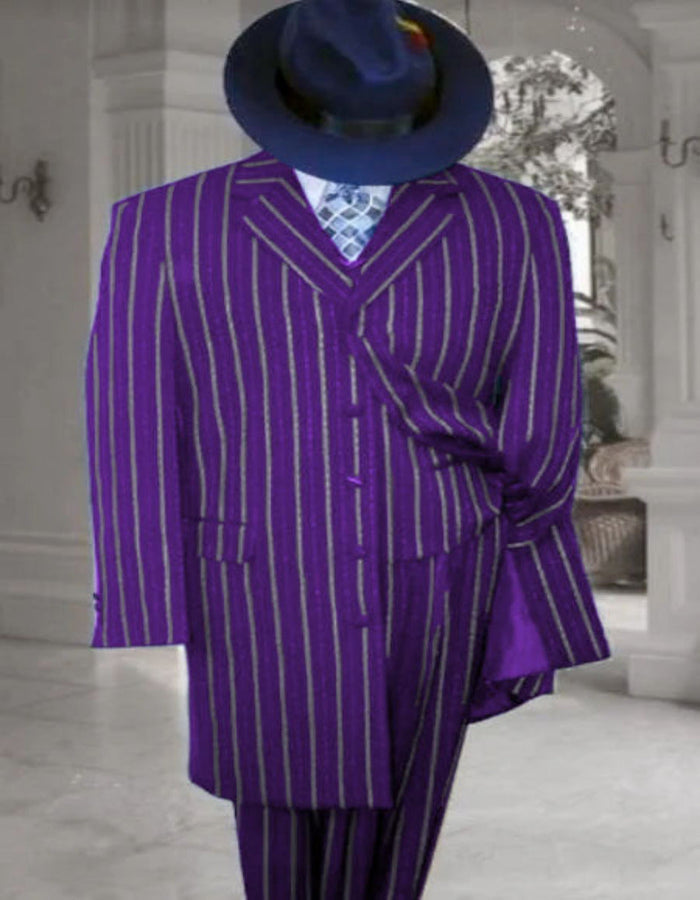 Men's 1920s Pinstripe Gangster Zoot Suit