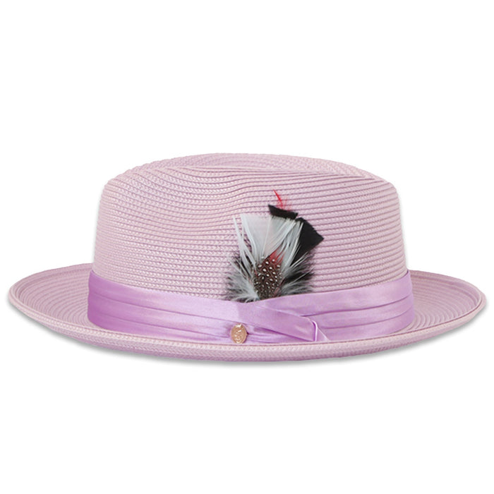Tapa Purple Fedora – Men’s Crushable Straw Dress Hat