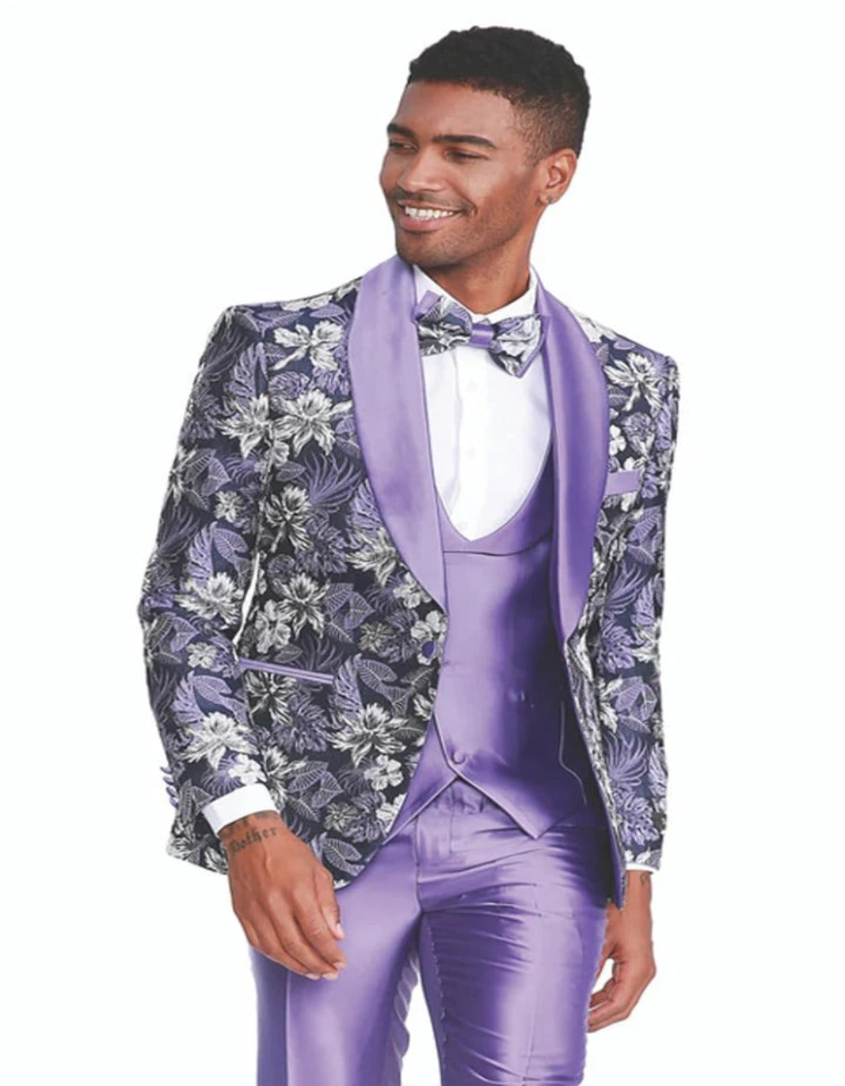 Purple Shawl Lapel Prom Tuxedo
