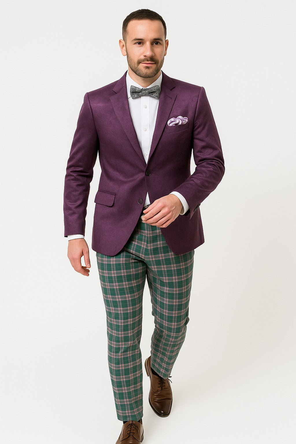 Purple Paisley Blazer - Velvet Lavender Sport Coat - Slim Fit Jacket