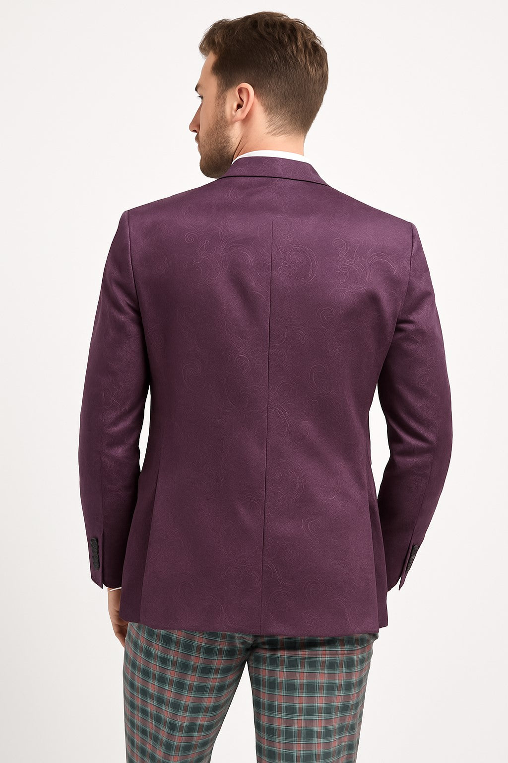 Purple Paisley Blazer - Velvet Lavender Sport Coat - Slim Fit Jacket
