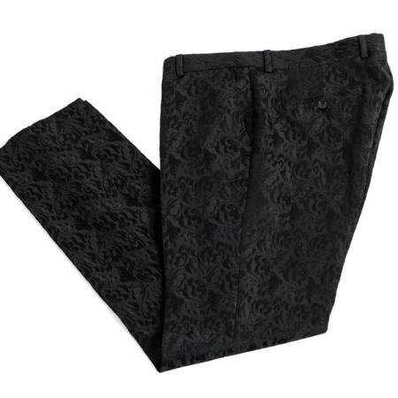 Black Tuxedo with Purple Velvet Lapel, 3-Piece