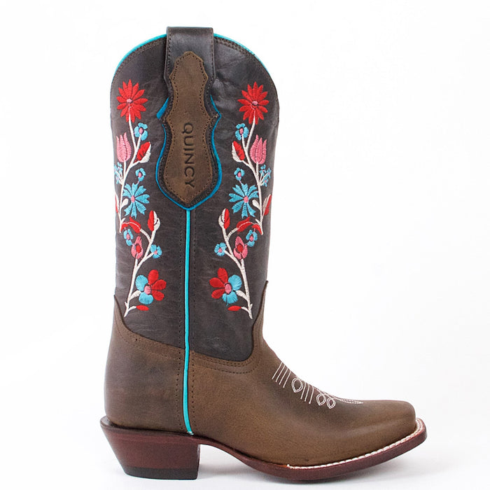 Cowgirl Boots With Flowers - Quincy Boots