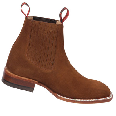 Suede Ankle Boots Square Toe by Quincy Boots
