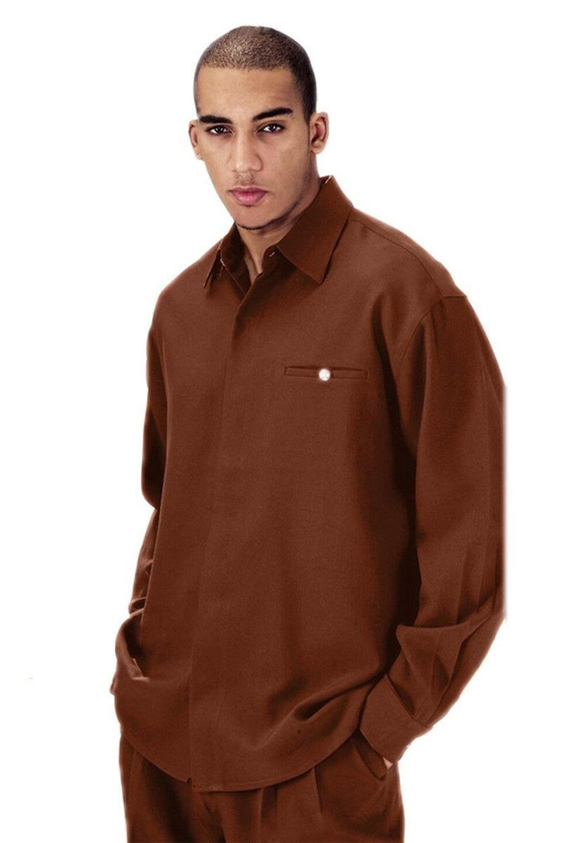 French Front Brown Leisure Set for Men