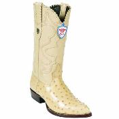 Wild West Boots Original Ostrich Full Quill Skin J Toe Western Style Dress Cowboy Boot Cheap Priced For Sale OnlineSand - Botas De Avestruz