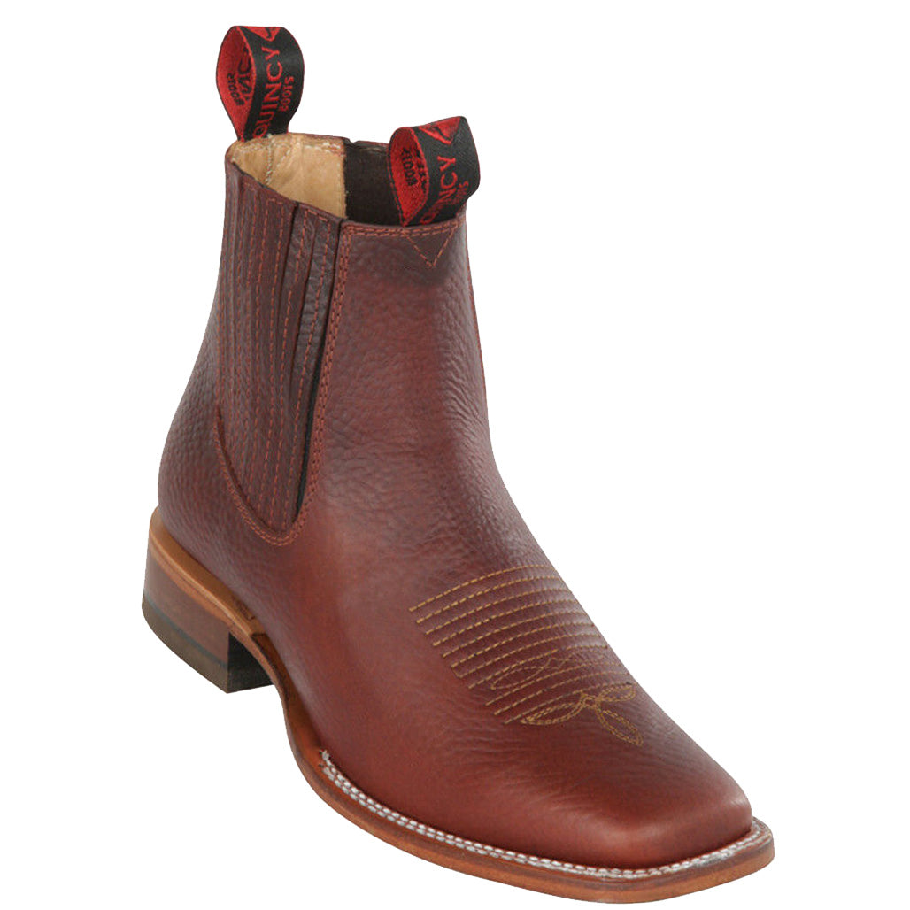 Mens Square Toe Ankle Boots
