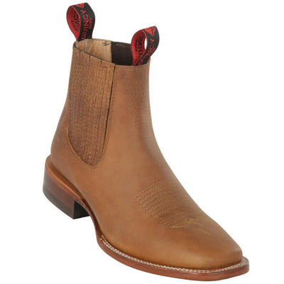 Square Toe Ankle Boots Tan