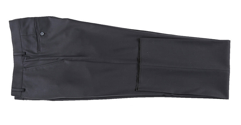 Half Canvas Wool Regular Fit 2 Piece Suit Black