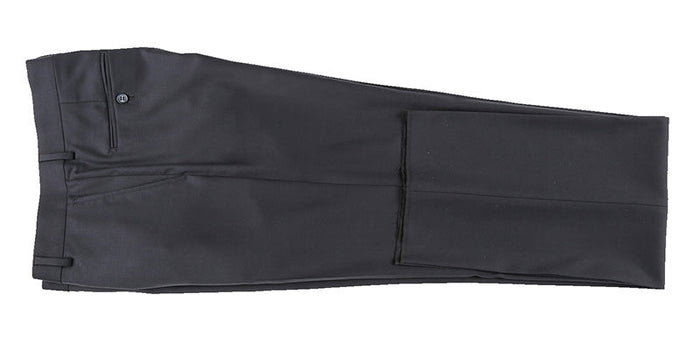 Half Canvas Modern Fit Wool Suit Black 2-Piece