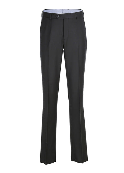 Half Canvas Wool Regular Fit 2 Piece Suit Black