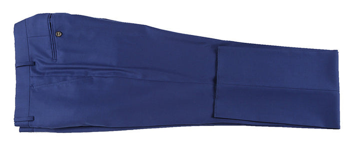 Half Canvas Wool Modern Fit 2 Piece Suit Blue