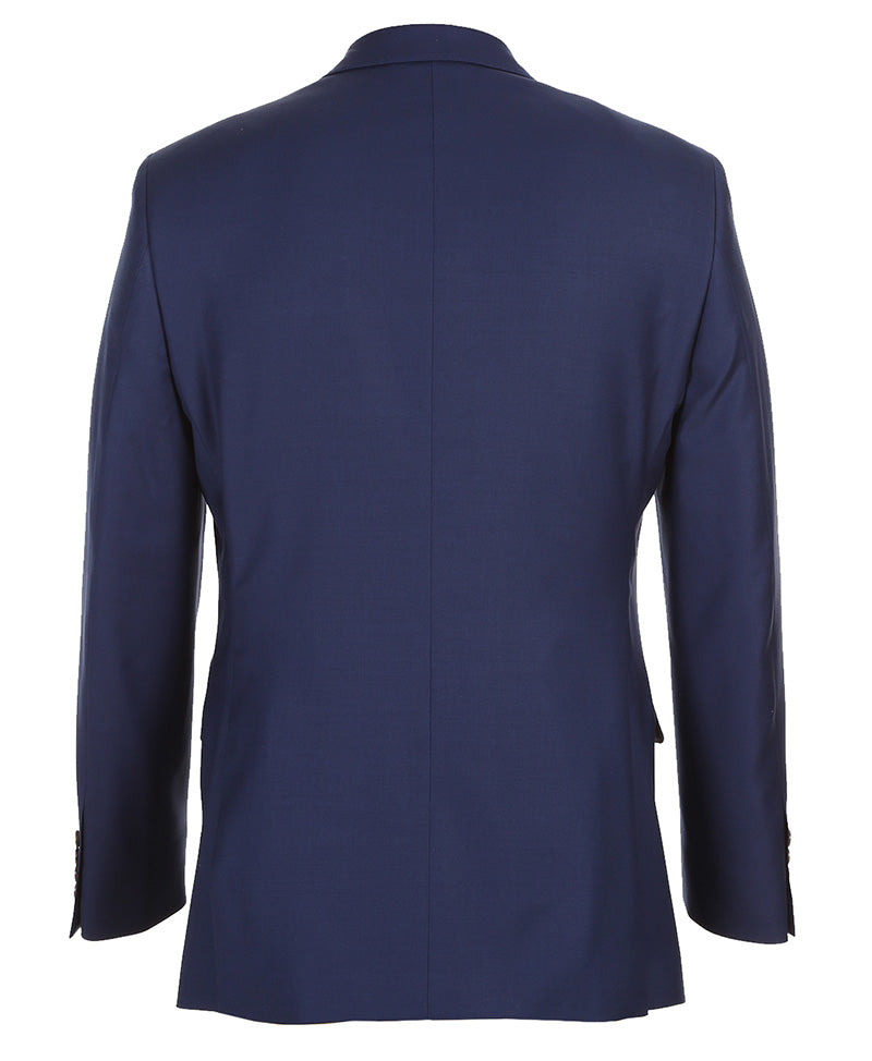 Half Canvas Wool Regular Fit 2-Piece Suit Blue
