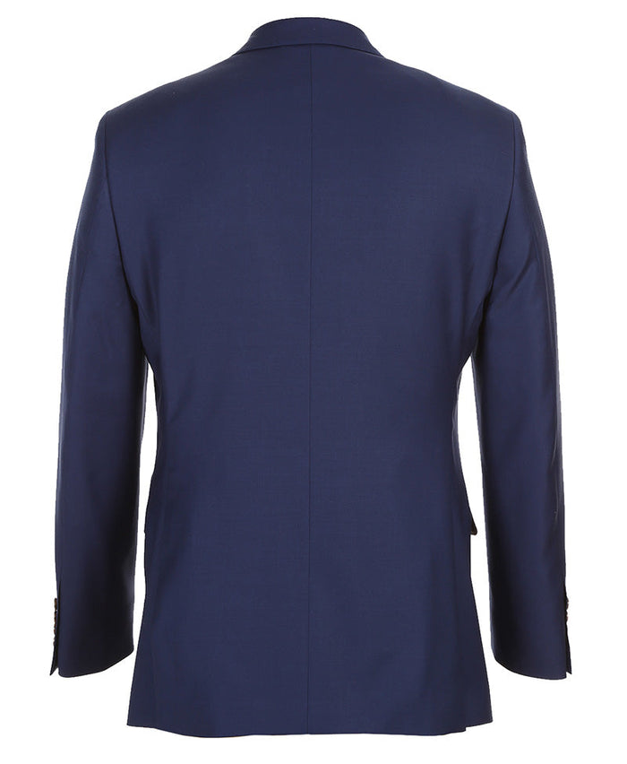 Half Canvas Wool Modern Fit 2 Piece Suit Blue