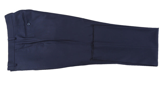 Half Canvas Modern Fit Wool Suit - Navy (2 Piece)