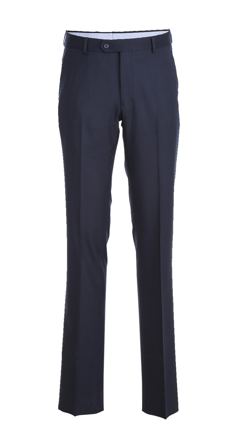 Half Canvas Modern Fit Wool Suit - Navy (2 Piece)