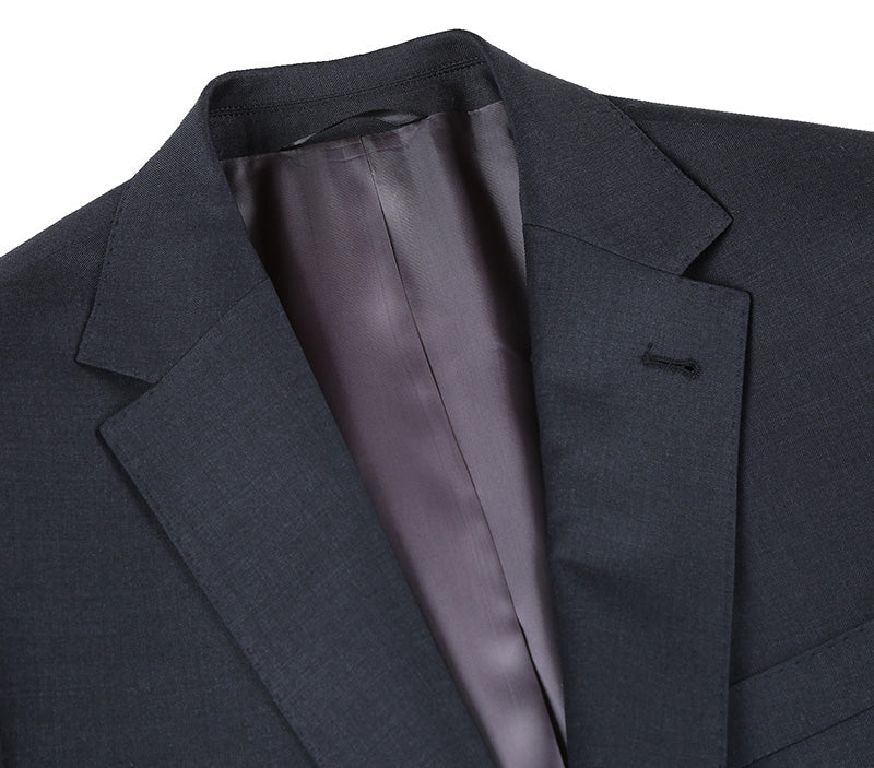 Half Canvas Wool Dress Suit 2 Piece Charcoal