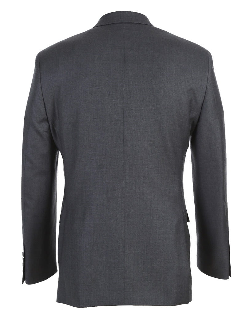 Half Canvas Wool Modern Fit 2 Piece Suit - Gray
