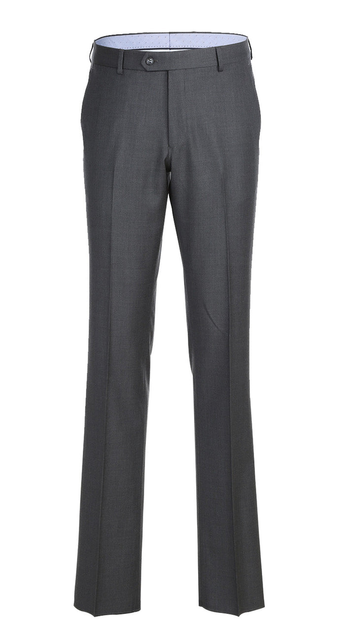 Half Canvas Wool Dress Suit Regular Fit Gray